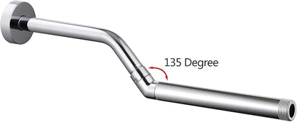 Shower Head Elbow Adapter, Shower Arm Elbow Adapter for Hand Showers and Wall-mounted Showers，Shower Arm Extension (135degree）