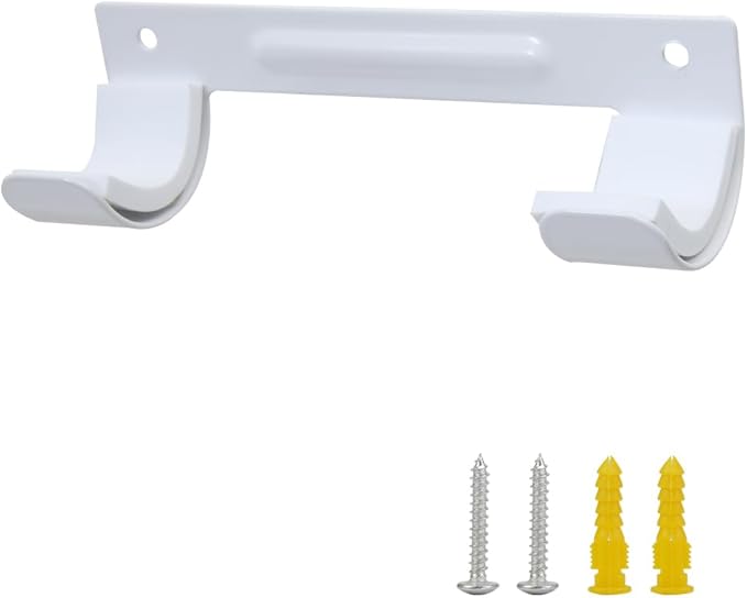 Ironing Board Hanger Wall Mount Ironing Board Holder Organizer Wall Rack for Laundry Rooms Storage Rack Hanging Shelf Hanger (White with EVA pad)