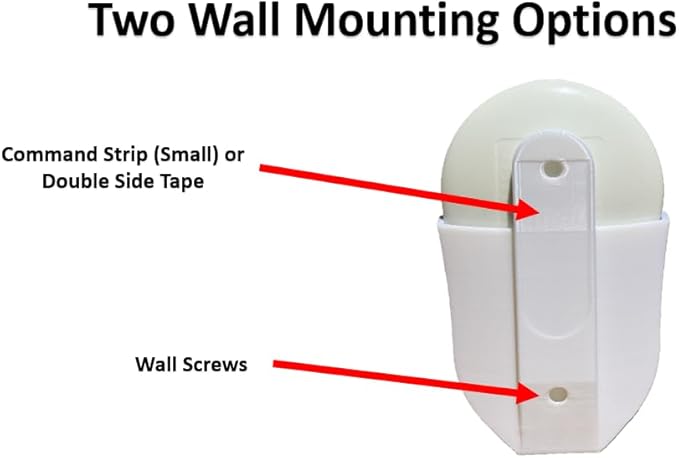 Wall Mount Bracket Fan Remote Holder for Hunter 99122, 99123, RAN003, K047402 and Similar Remote Control Transmitters - Easy Installation, Sleek White Design (Single Remote Holder)