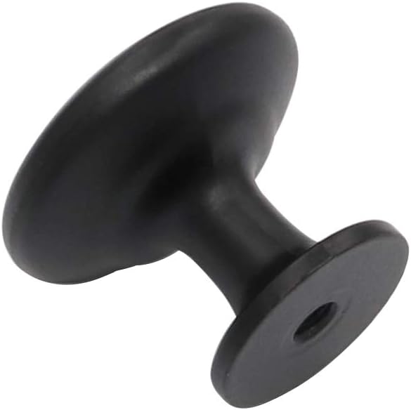 homdiy 15 Pack Black Round Drawer Knobs Solid Zinc Alloy Cabinet Knobs Kitchen Hardware for Bathroom, Closet, Wardrobe