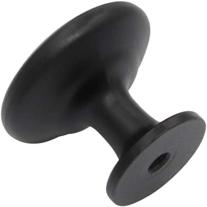 homdiy 15 Pack Black Round Drawer Knobs Solid Zinc Alloy Cabinet Knobs Kitchen Hardware for Bathroom, Closet, Wardrobe