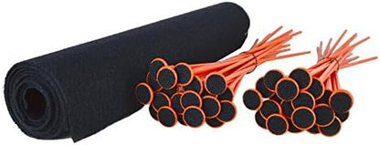 Gun Storage Solutions Rifle Rods Starter Kit with Shelf Liner Gun Organizer System Store More Guns Easy Access for Safety with Nylon Woven Loop Fabric