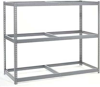 Global Industrial Wide Span Rack With 3 Shelves No Deck, 900 Lb Capacity Per Level, 72" W x 48" D x 60" H