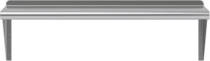 NSF Certified 18 Gauge Heavy Duty Stainless Steel Wall Shelf with Brackets for Kitchens, Utility Rooms, Storage, Offices & Home (36"x12")