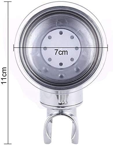 OUO Adjustable Shower Head Holder, Bathroom Suction Cup Handheld Shower Head Bracket, Removable Handheld Showerhead & Wall Mounted Suction Bracket (Silver)