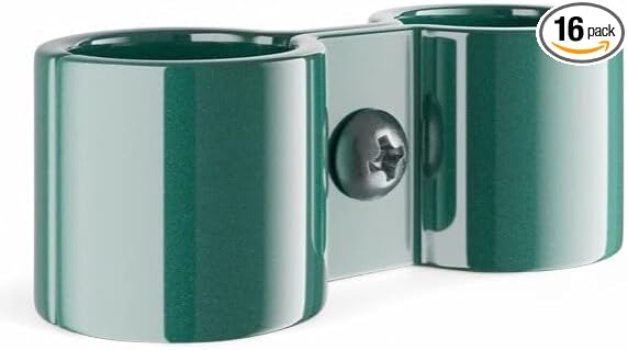 16 Pack! Green Post Clamp – Durable, Secure Connection for Wire Shelving Units, Easy to Install, Space-Saving Solution, Heavy-Duty Support Pack