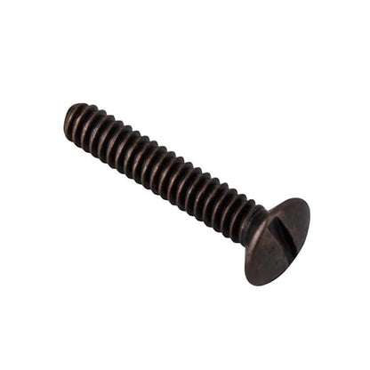 Henne Bery 3/4" Long 6-32 Thread, Oval Head Milled Slot Replacement Wall Plate Screws, 50 Pack, Bronze