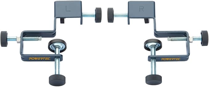 POWERTEC Drawer Front Installation Clamps, Adjustable Cabinet Face Clamp Set, Quick Mounting & Alignment Tool for Woodworking, 2 Pack - 71181