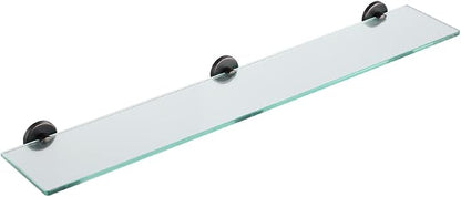 JQK Bathroom Glass Shelf Oil Rubbed Bronze, Tempered Glass Shower Storage 30 by 5 inches, 304 Stainless Steel ORB Wall Mount, TGS101L30-ORB