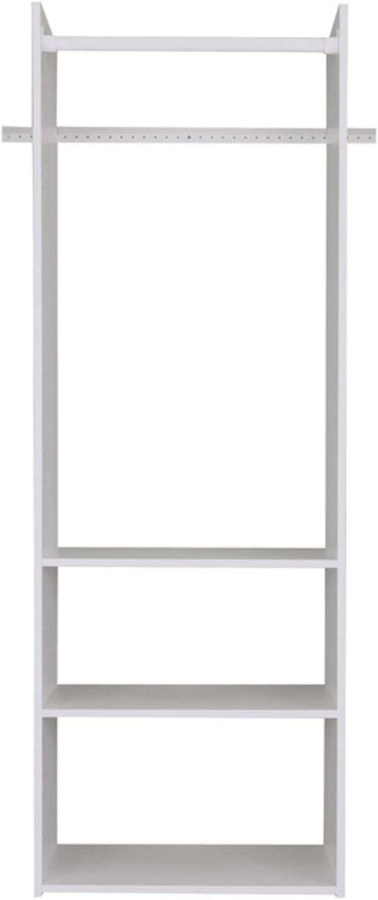 Easy Track Hanging Tower Kit Closet Storage, Weathered Grey