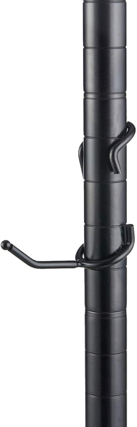Shelf Pole Hooks 5-Pack | 2" Black Snap-On Hooks for 1" Wire, Metal & Metro Shelving | Heavy-Duty Garage, Pantry, Basement & Utility Storage Hooks