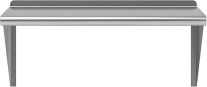 AmGood 18 in. x 30 in. Stainless Steel Wall Shelf | NSF | Metal Shelving | Garage, Laundry, Storage, Utility Room | Restaurant, Commercial Kitchen