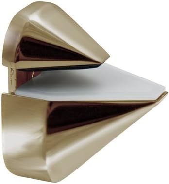 Dulles Glass Floating Shelf Brackets, Adjustable Clamps Heavy Duty, Brushed Nickel, For Glass, Wood, Acrylic Wall Mounted Shelf Support. 2 Pack.