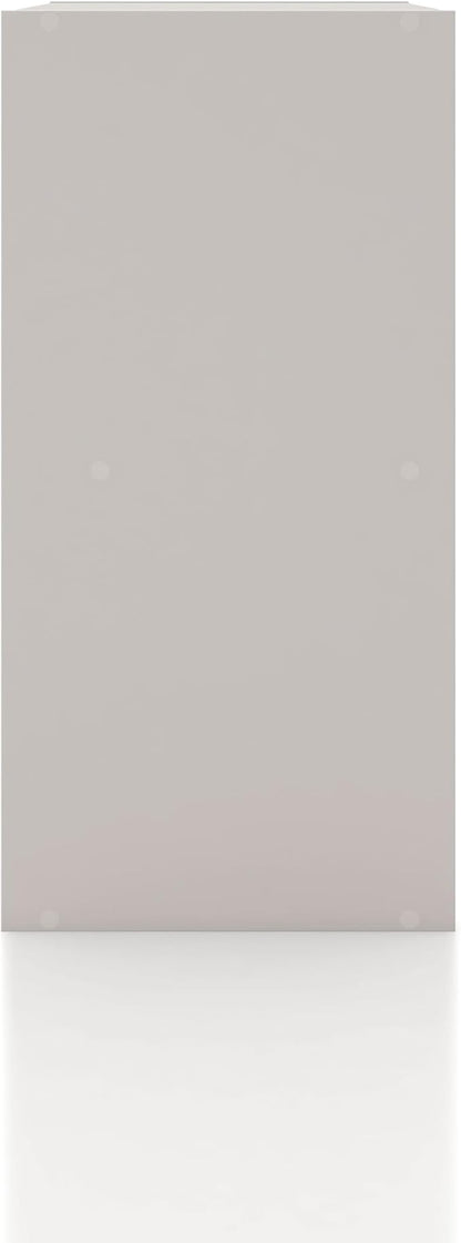 Homes: Inside + Out Apexa 4-Cube Storage Organizer Shelves, Stackable Wood Bookcase Fits Cubby Bins for Organization, Dorm Teen Room Decor & Home Office, Taupe Grey