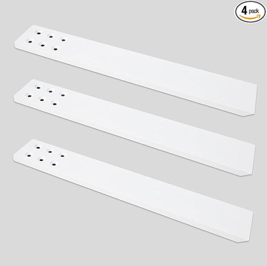 Countertop Support Bracket 3 Pack 16" Lx 2.5" W Hidden White Knee Wall Support Countertop Bracket 3/8" Thick Heavy Duty for Quartz/Granite/Wood/Concret Countertops Screws Included