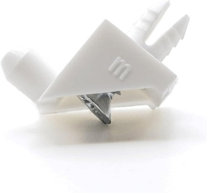 ReplacementScrews White Shelf Support Pins Compatible with IKEA Part 101558 (Pax, KOMPLEMENT) (Pack of 8)