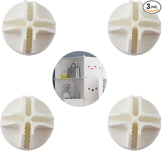 20 Pcs White Wire Cube Connectors Wire Grid Cube Connectors for Modular Closet Storage Organizer and Wire Grid Cube Storage Shelving Closet Mounted Storage and Organization Systems Plastic