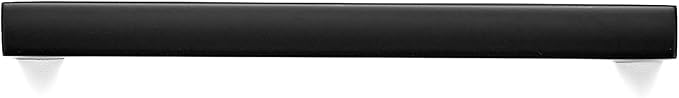 Ravinte 3 Pack Solid 3-3/4 Inch Center to Center Slim Square Bar Drawer Handles Cabinet Hardware - Matte Black Kitchen Pulls