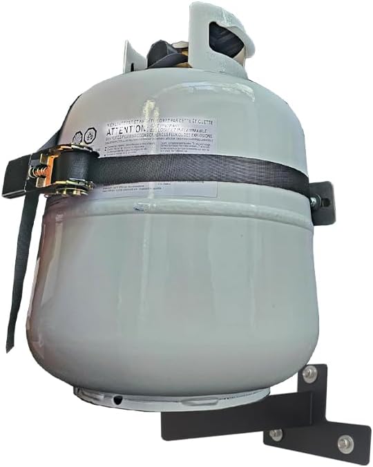 Propane Tank Holder, RV Propane Tank Storage,Exchange Propane Gas Cylinder Support for Campervans and Travel Trailers Suitable for Standard 20-30 Pound (Black) (XO1-1)