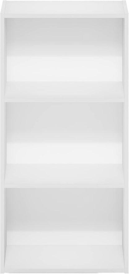 Furinno Luder 3-Tier Open Shelf Bookcase, White