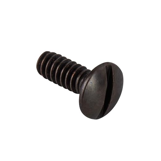 Henne Bery 3/8" Long 6-32 Thread, Oval Head Milled Slot Replacement Wall Plate Screws, 50 Pack, Bronze