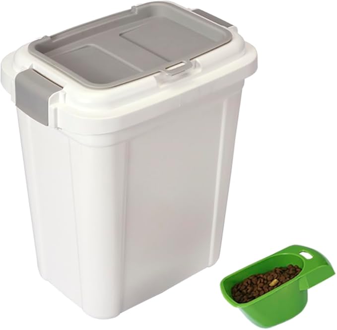 Ashfield & Harkness Airtight Pet Food Storage Container, up to 20 Lbs/ 23 Qt for Dog Cat Bird and Other Pet Food Storage, Easy Acces Including Scoup, Easy Access, Lightweight Keeps Pet Food Fresh