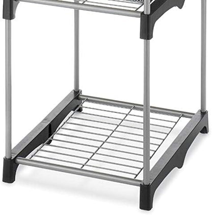Whitmor 5 Tier Shelf Tower - Closet Storage Organizer,Silver
