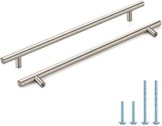 Brushed Nickel Cabinet Handles 10 Inch Hole Spacing Stainless Steel Drawer Pulls for Cabinets, Dresser, Bathroom 45 Pack