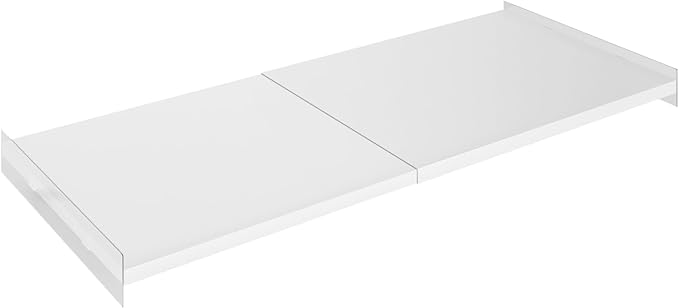 Adjustable Closet Shelves Organizers,1 Pack Expandable for Cabinet Rack Storage Wardrobe Tension Shelving for Pantry Cupboard Kitchen (White,W:11.8" D x 17"-31" W,1-PCS)