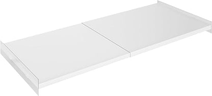 Adjustable Closet Shelves Organizers,1 Pack Expandable for Cabinet Rack Storage Wardrobe Tension Shelving for Pantry Cupboard Kitchen (White,W:11.8" D x 17"-31" W,1-PCS)