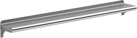 NSF Certified 18 Gauge Heavy Duty Stainless Steel Wall Shelf with Brackets for Kitchens, Utility Rooms, Storage, Offices & Home (48"x6")