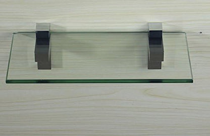Staircase Glass Clamp Stair Brackets Holder Flat 2 Pcs or One Pair, Polished Chrome