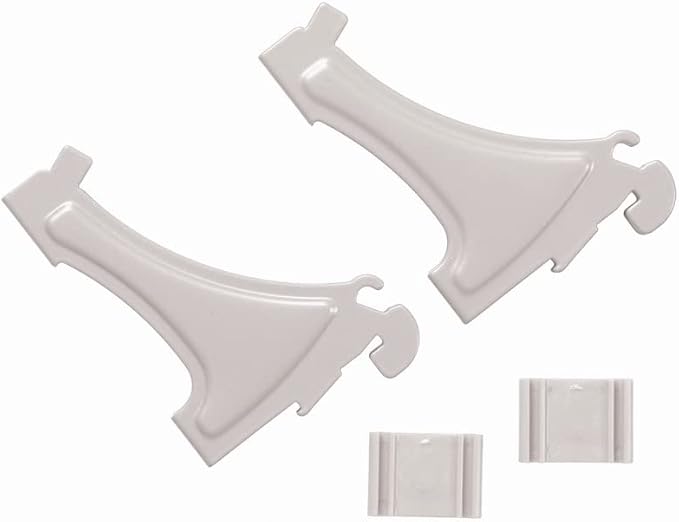 ClosetMaid ShelfTrack 2-Pack Shoe Shelf Brackets for Wire Shelving, Compatible with 12 in. Shelves, Add On Angle Shoe Storage, White Finish, 3 in.
