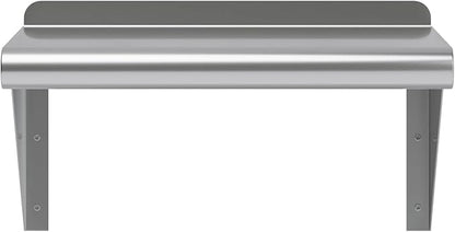 NSF Certified 18 Gauge Heavy Duty Stainless Steel Wall Shelf with Brackets for Kitchens, Utility Rooms, Storage, Offices & Home (16"x10")