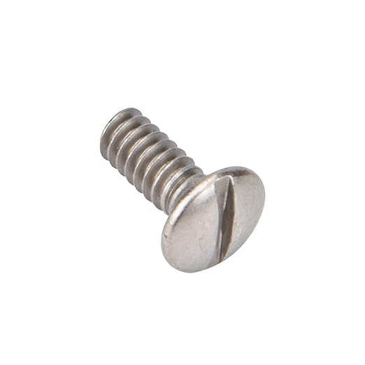 Henne Bery 3/8" Long 6-32 Thread, Oval Head Milled Slot Replacement Wall Plate Screws, 50 Pack, Satin Nickel/Brushed Nickel