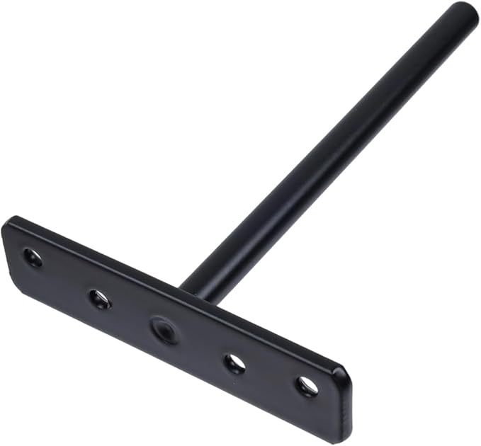 Floating Shelf Brackets 6-inch Heavy Duty Hidden Brackets Black Invisible Shelf Support for Floating Wood Shelves - 2pcs