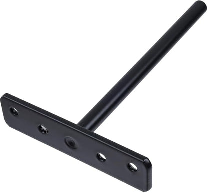 Floating Shelf Brackets 6-inch Heavy Duty Hidden Brackets Black Invisible Shelf Support for Floating Wood Shelves - 2pcs