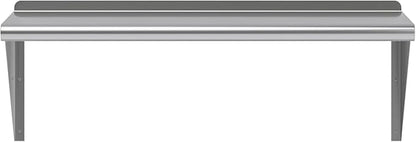 NSF Certified 18 Gauge Heavy Duty Stainless Steel Wall Shelf with Brackets for Kitchens, Utility Rooms, Storage, Offices & Home (36"x14")