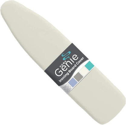 HOME GENIE Ironing Board Cover, Extra Thick Padding, Scorch Resistant Silicone Coating, 15x54 Full Size, Elastic Edge Heavy Duty Iron Pad Covers Standard Boards, Hook and Loop Fastener Strap, Linen
