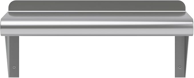 NSF Certified 18 Gauge Heavy Duty Stainless Steel Wall Shelf with Brackets for Kitchens, Utility Rooms, Storage, Offices & Home (16"x8")