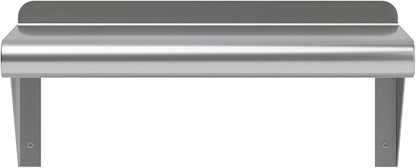 NSF Certified 18 Gauge Heavy Duty Stainless Steel Wall Shelf with Brackets for Kitchens, Utility Rooms, Storage, Offices & Home (16"x8")