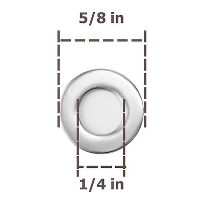 1/4" Stainless Steel Flat Washers, 5/8" OD, 18‑8 (304) Stainless Steel, SAE & Metric Washers — 100 Pack for Automotive, Home, Industrial & DIY