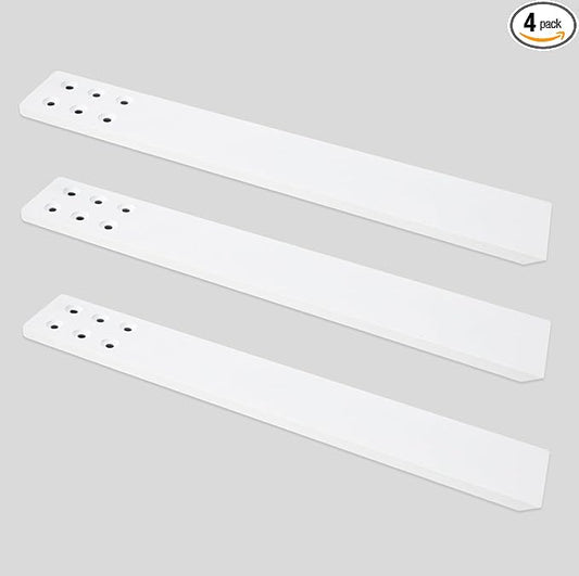 Countertop Support Bracket 3 Pack 18" Lx 2.5" W Hidden White Knee Wall Support Countertop Bracket 3/8" Thick Heavy Duty for Quartz/Granite/Wood/Concret Countertops Screws Included