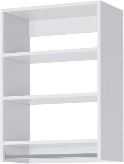 Medium Hanging Closet Unit - Modular Closet System For Hanging - Corner Closet System - Closet Organizers And Storage Shelves (White, 30 inches Wide) Closet Shelves