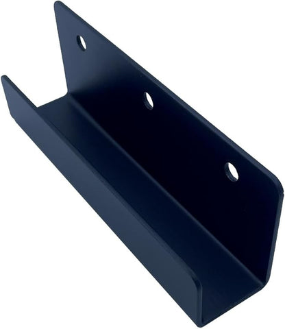 4 PCS Black Steel Wall Tile Bracket, Ladder Hanger for Wall Mount, U Bracket, Billboard Hook, Thickness 2 mm, Slot Width 25mm, XMH-UXGJ-25