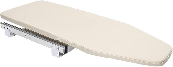 180°Rotation Wall-Mounted Ironing Board Foldable Clothes Ironing Table Pull-Out Stow Away Ironing Board Retractable Small Ironing Storage Station for Home Apartment