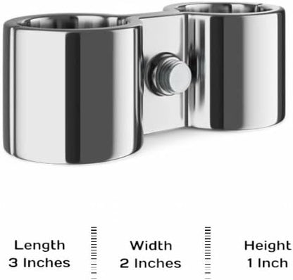 16 Pack! Chrome Post Clamp – Durable, Secure Connection for Wire Shelving Units, Easy to Install, Space-Saving Solution, Heavy-Duty Support Pack