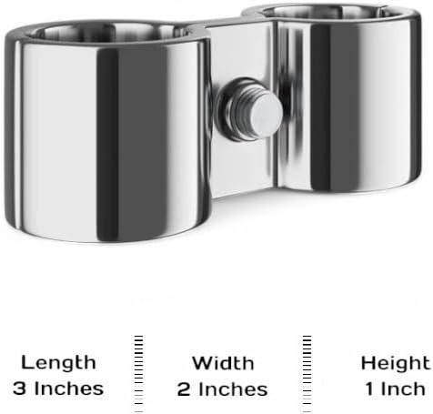 14 Pack! Chrome Post Clamp – Durable, Secure Connection for Wire Shelving Units, Easy to Install, Space-Saving Solution, Heavy-Duty Support Pack