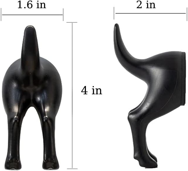 Dog Tail Hooks Set of 2, Wall Mounted Dog Butt Hook Door Hanger, Hat Coat Key Leash Towel Hanger, Key Holder for Wall Rustic Decor Pet Lovers Gifts