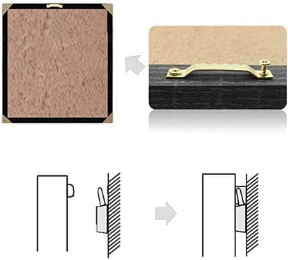 30 Pack Large Sawtooth Picture Hangers - Steel Picture Hanging Solutions with Screws, for Hanging Clock Paintings Artwork Frame Hooks (Gold)